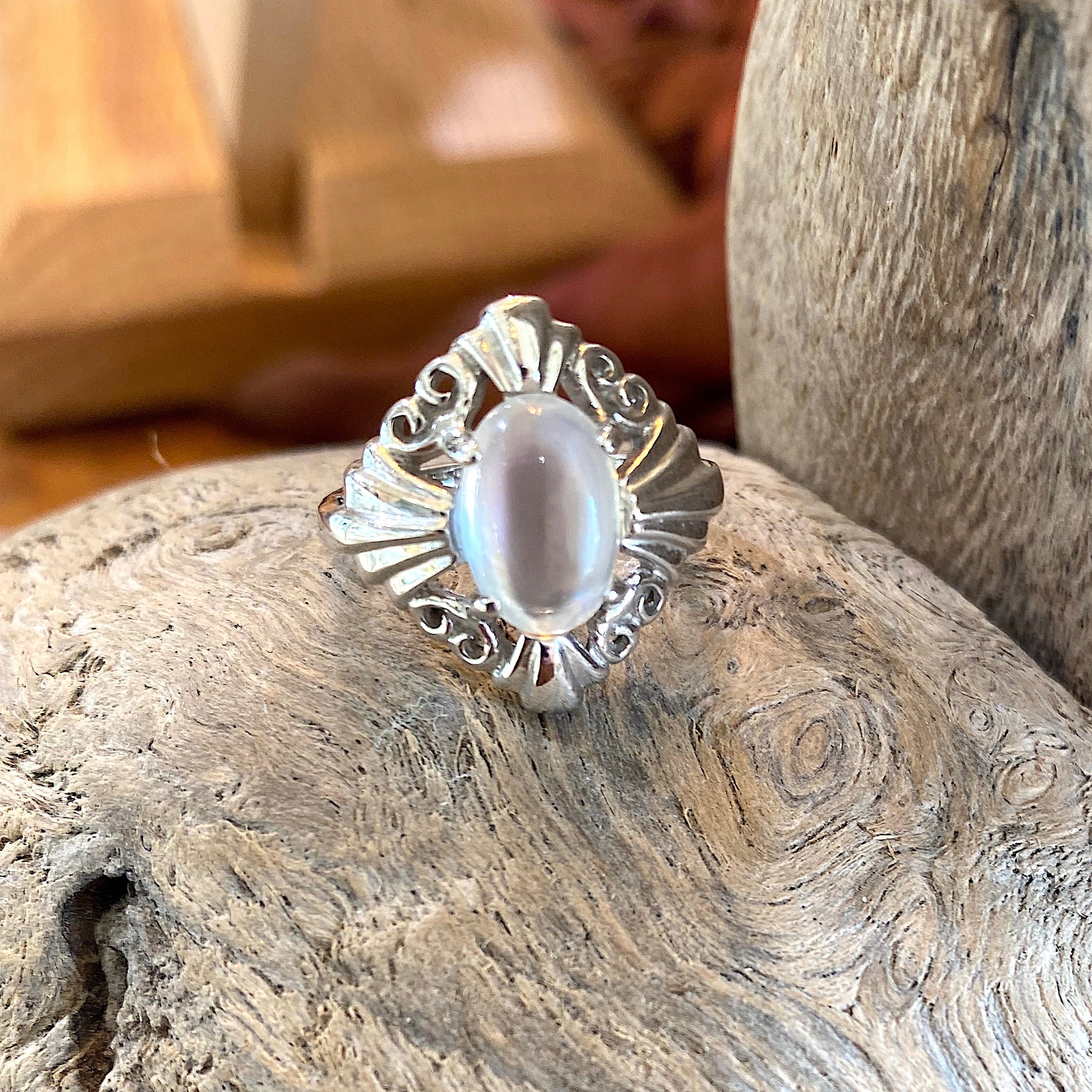 Amazon.com: 925 Sterling Silver Ring For Womens Natural Moonstone Ring  Sterling Silver Boho Ring June Birthstone White Gemstone Ring : Handmade  Products